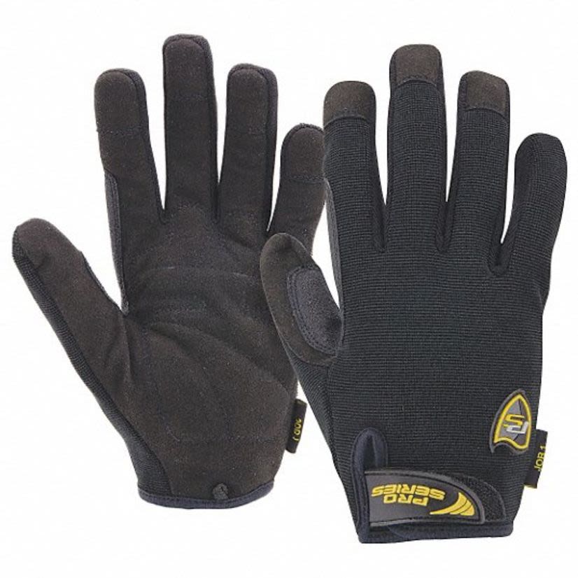 West Chester Pro Series® 86150/XL Mechanics Gloves, XL, Synthetic Leather Palm, Black, Wing Thumb, PVC/Synthetic Leather